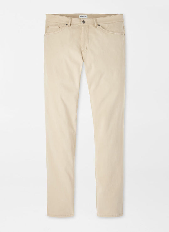 Peter Millar Signature Sateen Five-Pocket Pant In Sand