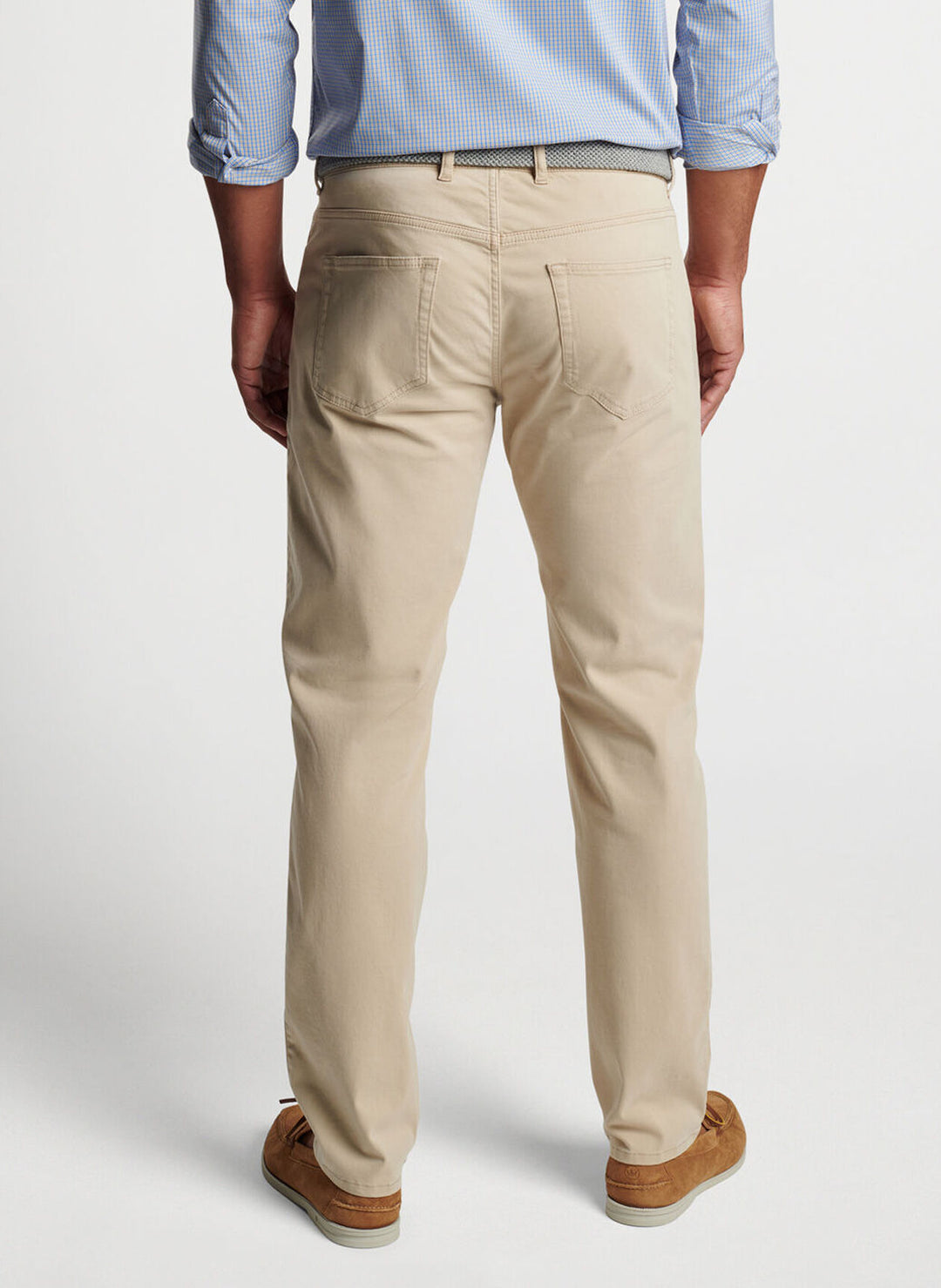 Peter Millar Signature Sateen Five-Pocket Pant In Sand