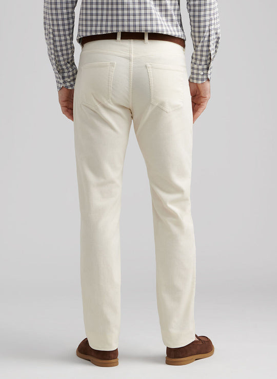 Peter Millar Superior Soft Corduroy Five-Pocket Pant In Ivory