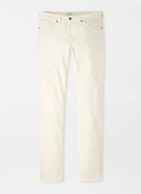 Peter Millar Superior Soft Corduroy Five-Pocket Pant In Ivory