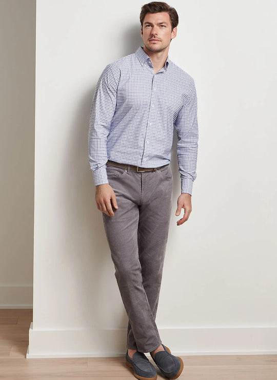 Peter Millar Superior Soft Corduroy Five-Pocket Pant In Oslo Grey