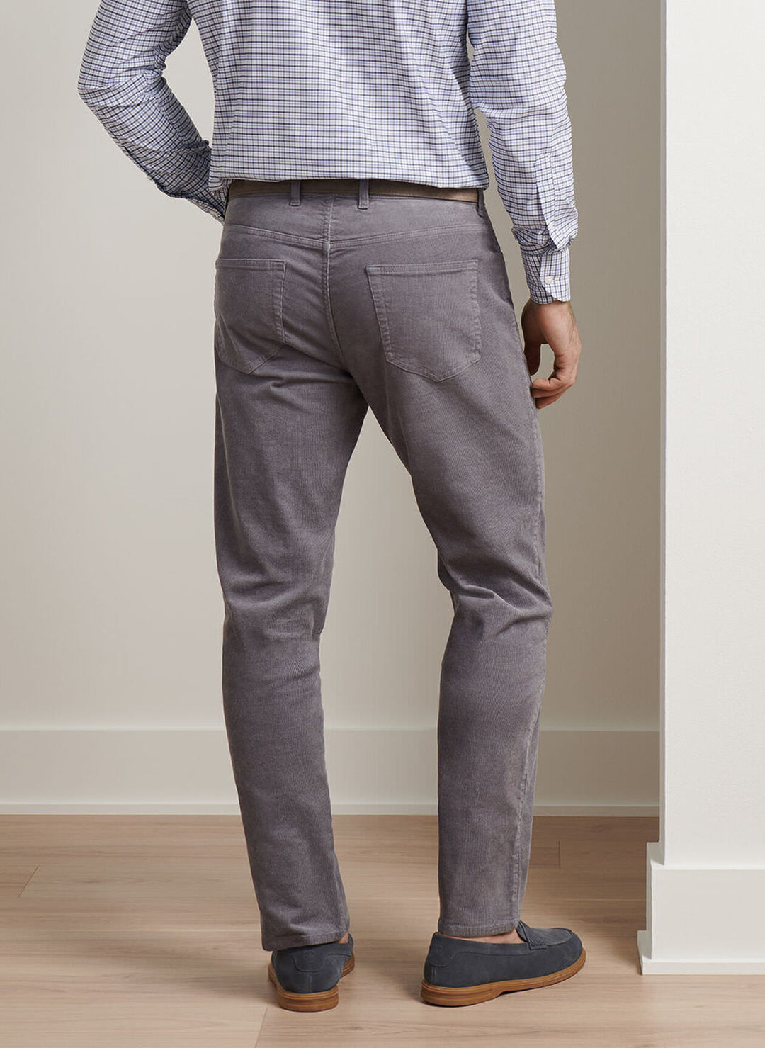 Peter Millar Superior Soft Corduroy Five-Pocket Pant In Oslo Grey