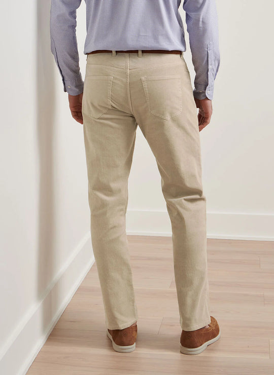 Peter Millar Superior Soft Corduroy Five-Pocket Pant In Stone