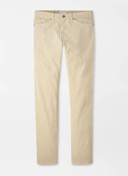 Peter Millar Superior Soft Corduroy Flat Front Trouser In Stone