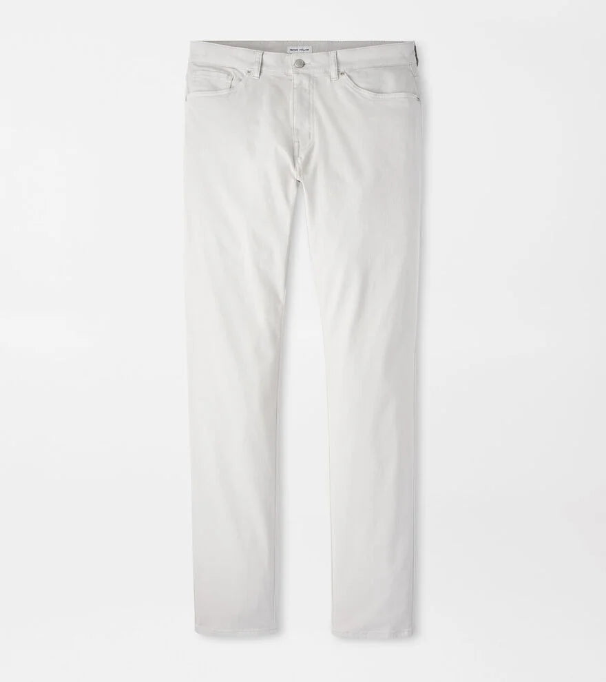 Peter Millar Signature Sateen Five-Pocket Pant In Light Grey