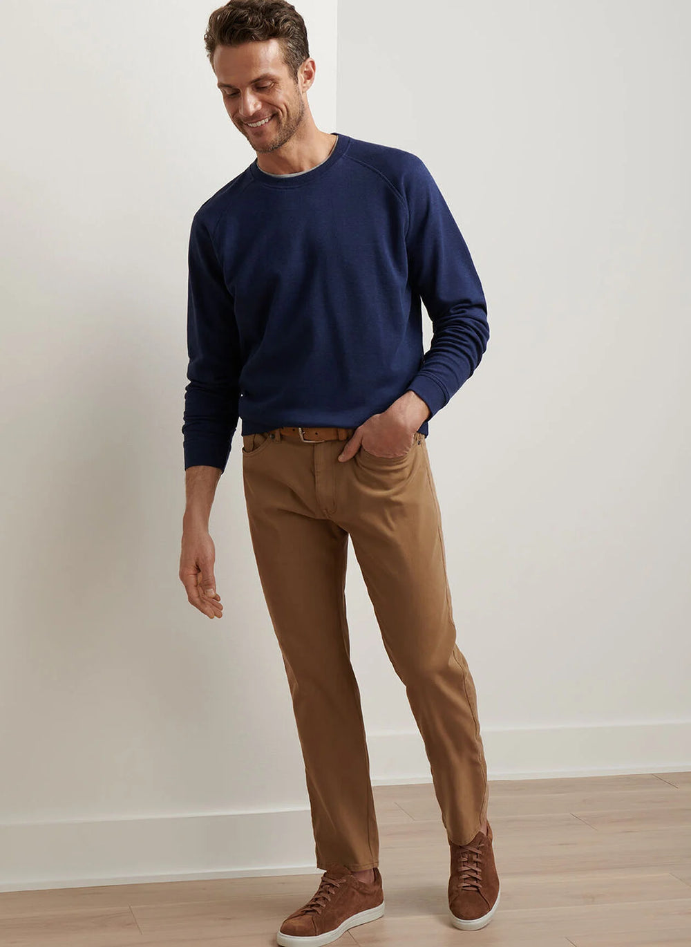 Peter Millar Signature Sateen Five-Pocket Pant In Rye