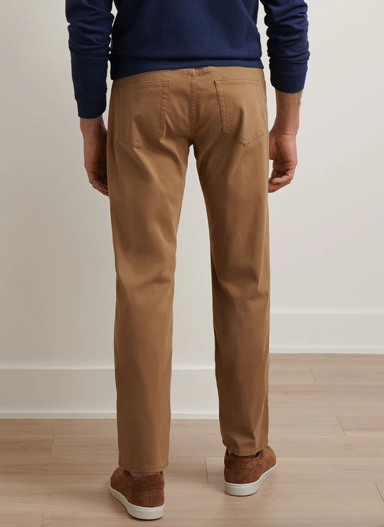 Peter Millar Signature Sateen Five-Pocket Pant In Rye