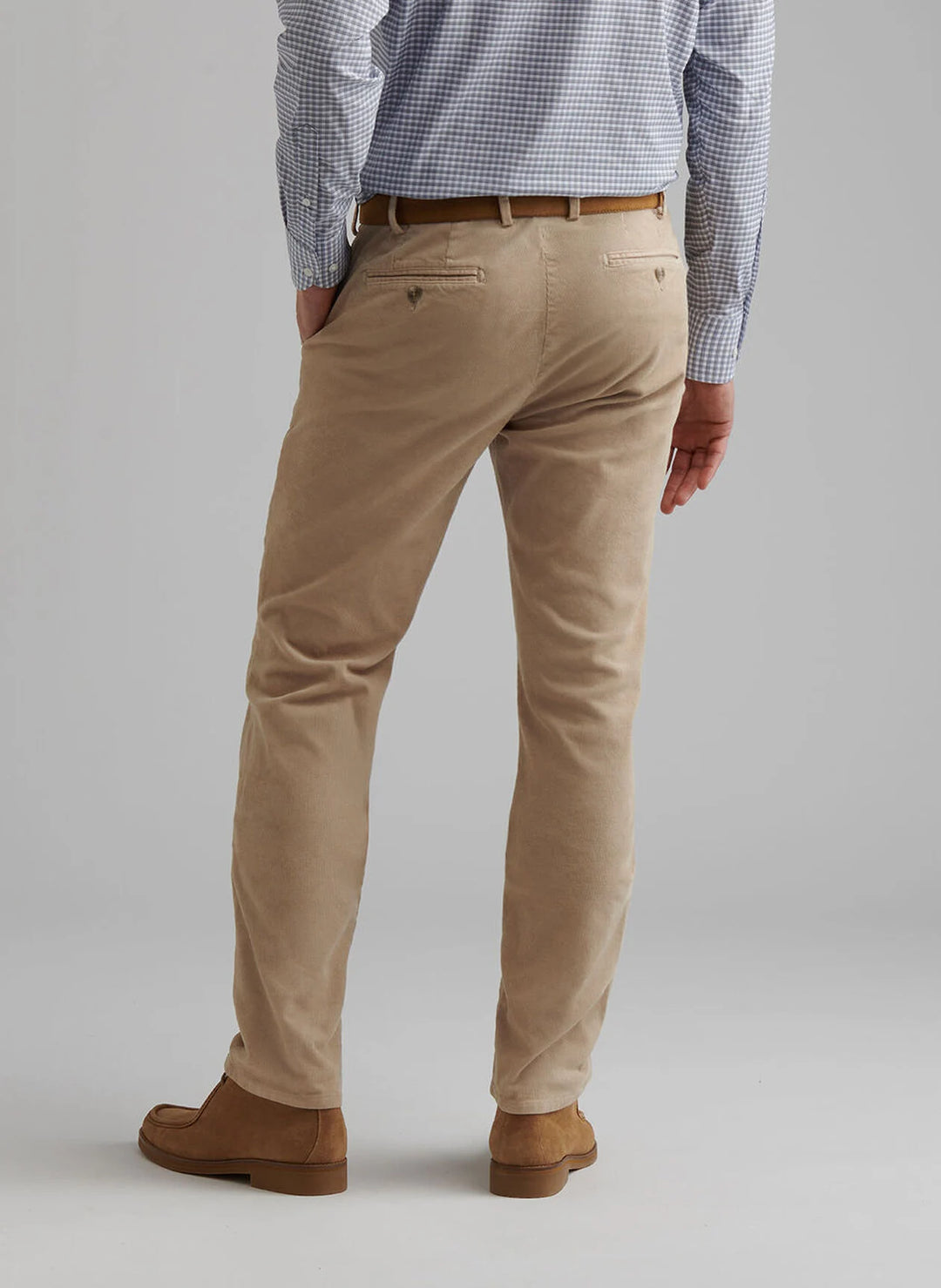 Peter Millar Superior Soft Corduroy Flat Front Trouser In Stone