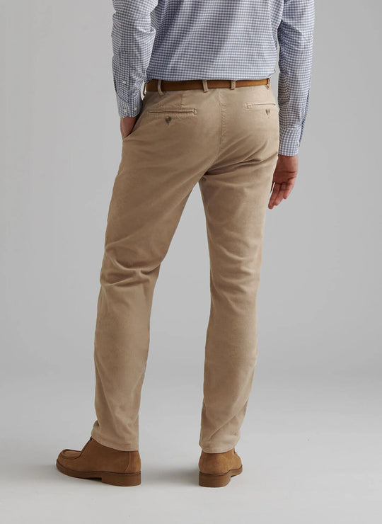Peter Millar Superior Soft Corduroy Flat Front Trouser In Stone