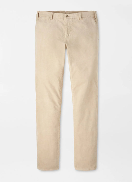 Peter Millar Superior Soft Corduroy Flat Front Trouser In Stone