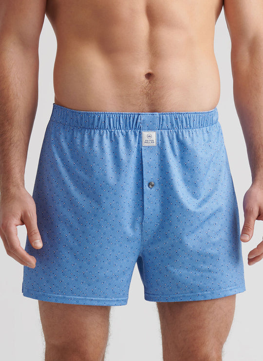 Peter Millar Costanzo Geo Performance Boxer Short In Evening Tide