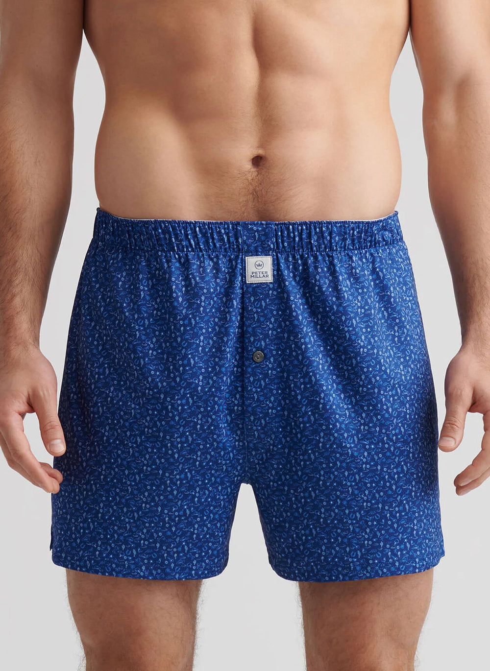 Peter Millar Outlaw Performance Boxer Short In Sport Navy