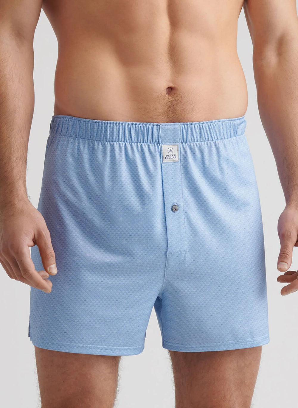 Peter Millar Fall Football Performance Boxer Short In Cottage Blue