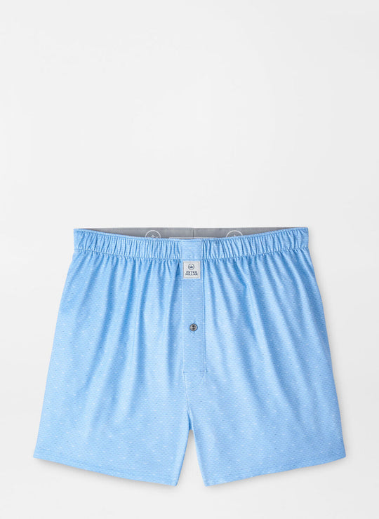 Peter Millar Fall Football Performance Boxer Short In Cottage Blue