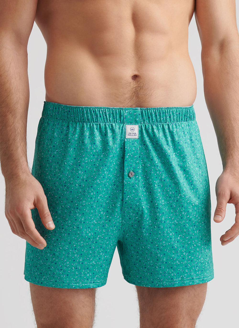 Peter Millar Day Of The Dead Performance Boxer Short In Meadow
