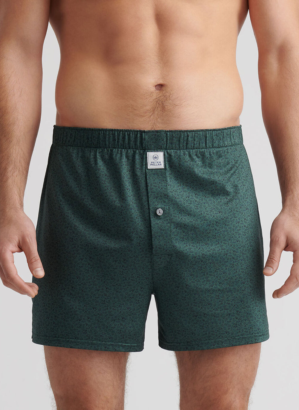 Peter Millar No Slow Play Performance Boxer Short In Nordic Pine