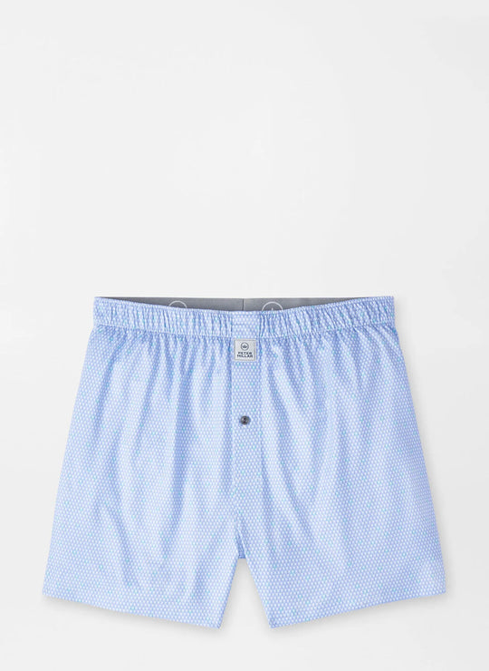 Peter Millar Geo Skull Performance Boxer Short In White