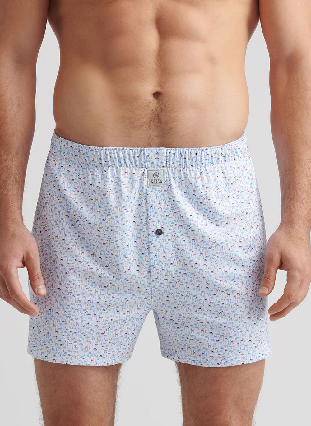 Peter Millar On The Hunt Performance Boxer Short In White