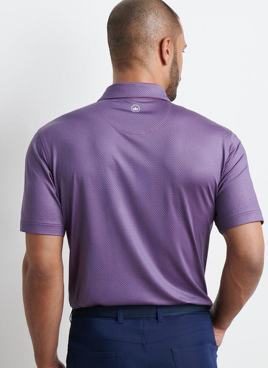 Peter Millar Abbott Performance Jersey Polo In Rosewood