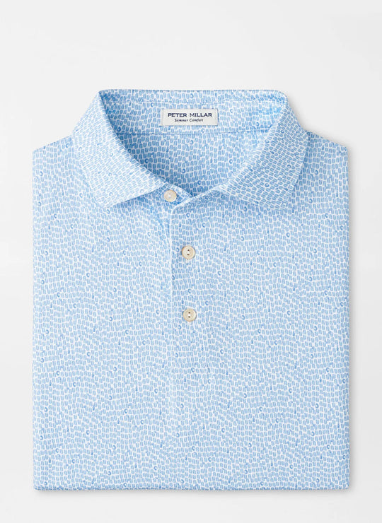 Peter Millar Oyster Shooter Performance Jersey Polo In White