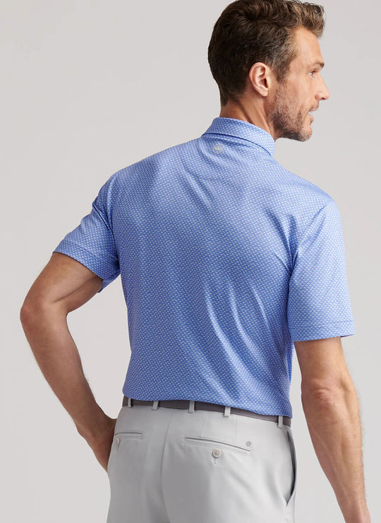 Peter Millar Oceana Rays Performance Jersey Polo In Seaside Blue