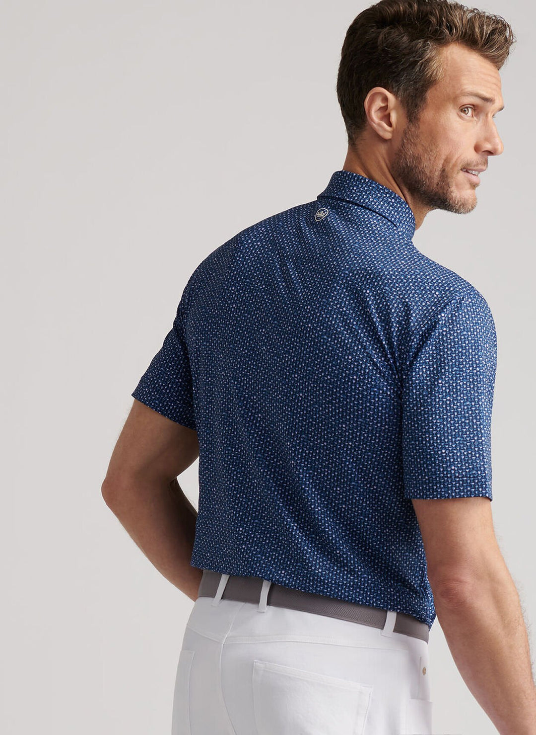 Peter Millar Sidecar Performance Jersey Polo In Navy