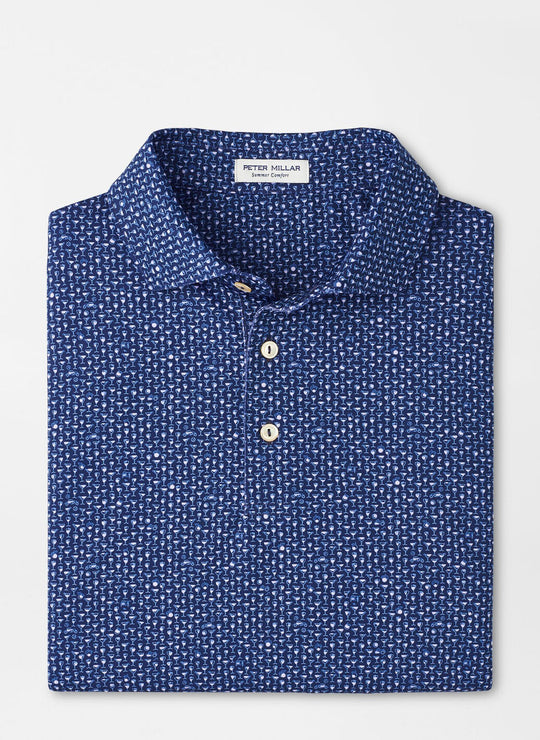 Peter Millar Sidecar Performance Jersey Polo In Navy