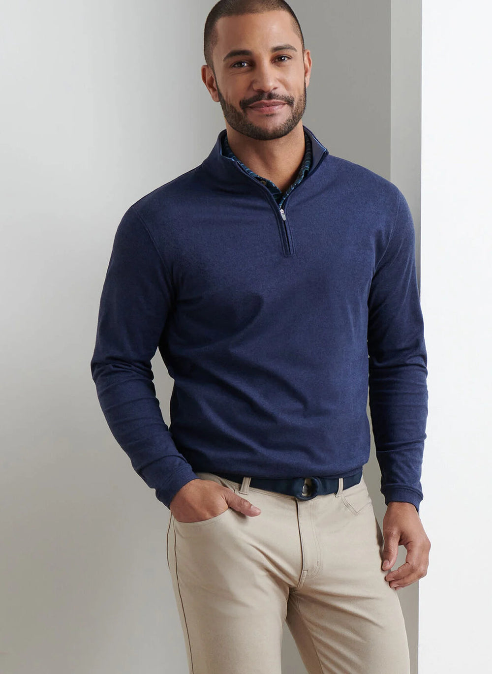 Peter Millar Ardent Air Performance Quarter-Zip In Navy