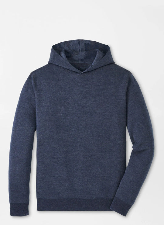Peter Millar Reversible Camo Popover Hoodie In Blue Haze