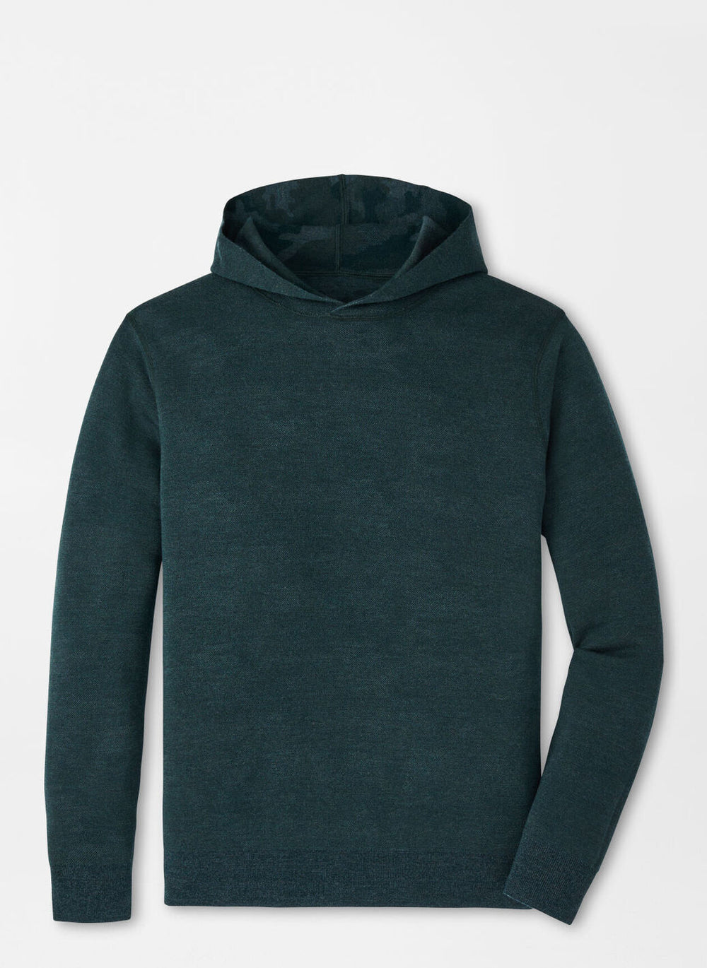 Peter Millar Reversible Camo Popover Hoodie In Deep Verdant