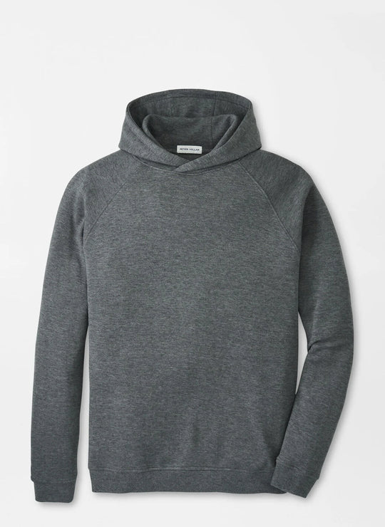 Peter Millar Crown Comfort Knit Hoodie In Charcoal