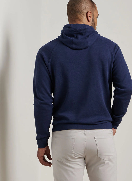 Peter Millar Crown Comfort Knit Hoodie In Navy