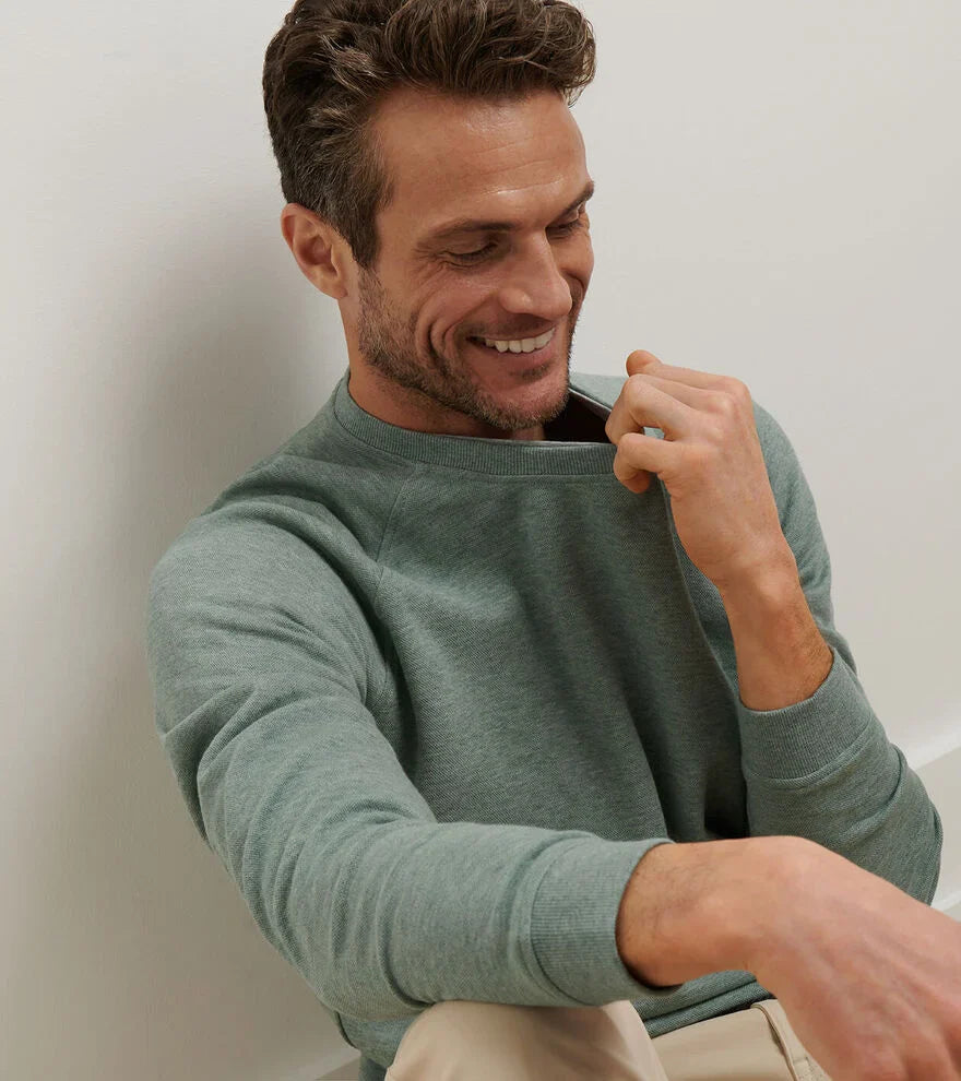 Crown Comfort Knit Crew in Basil
