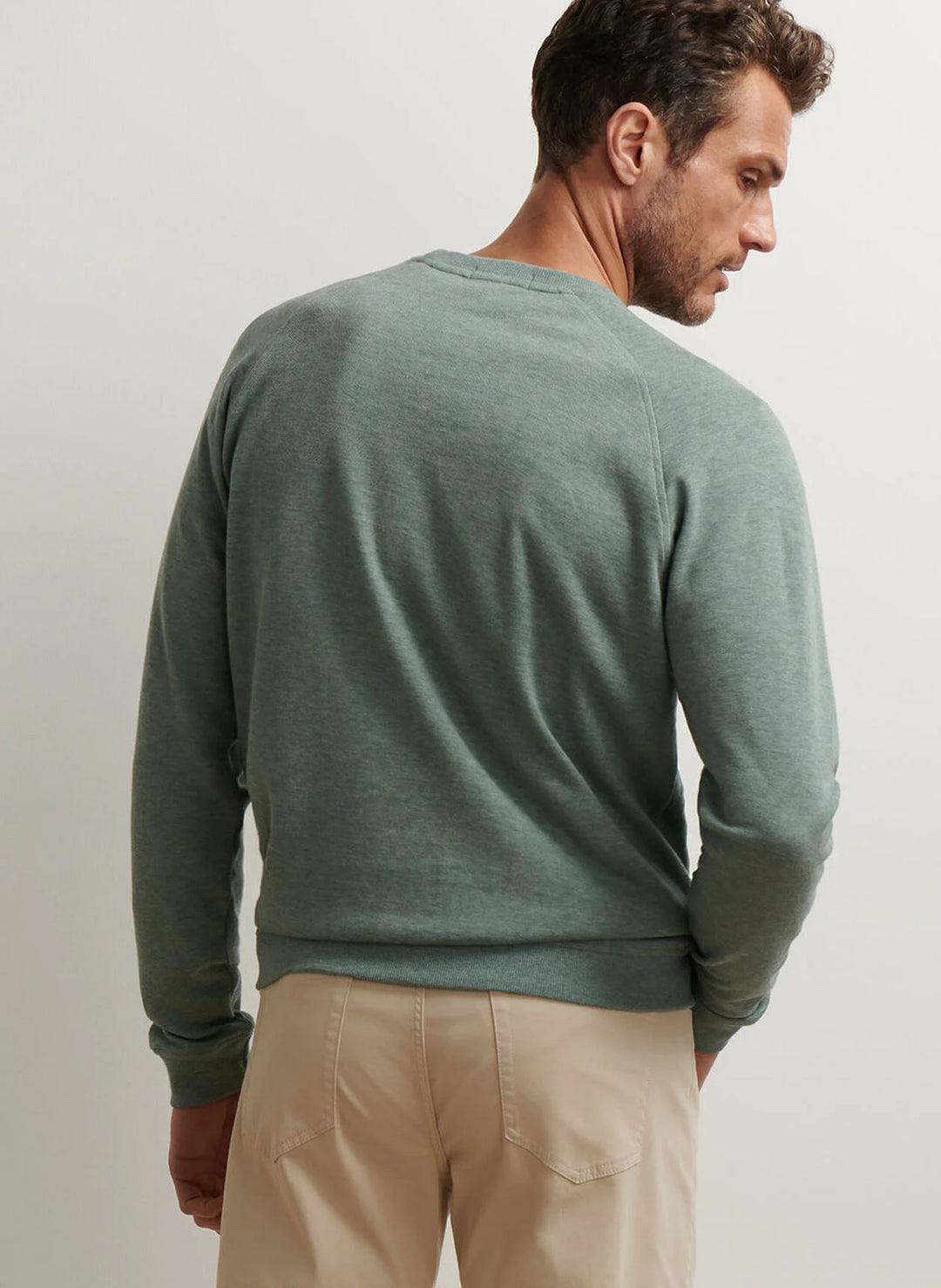 Peter Millar Crown Comfort Knit Crew In Basil