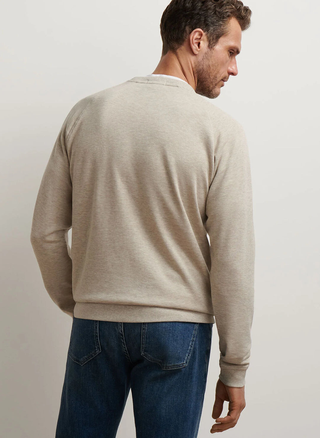 Peter Millar Crown Comfort Knit Crew In Stone
