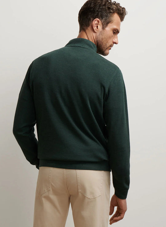 Peter Millar Crown Comfort Pullover In Deep Verdant