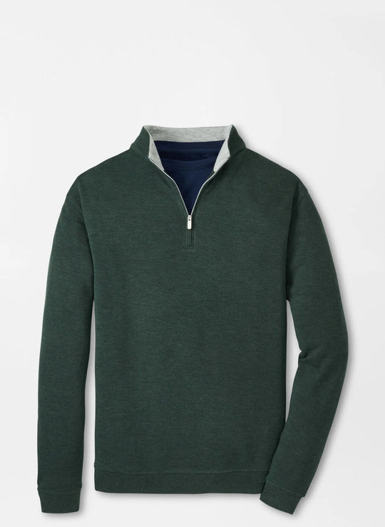 Peter Millar Crown Comfort Pullover In Deep Verdant