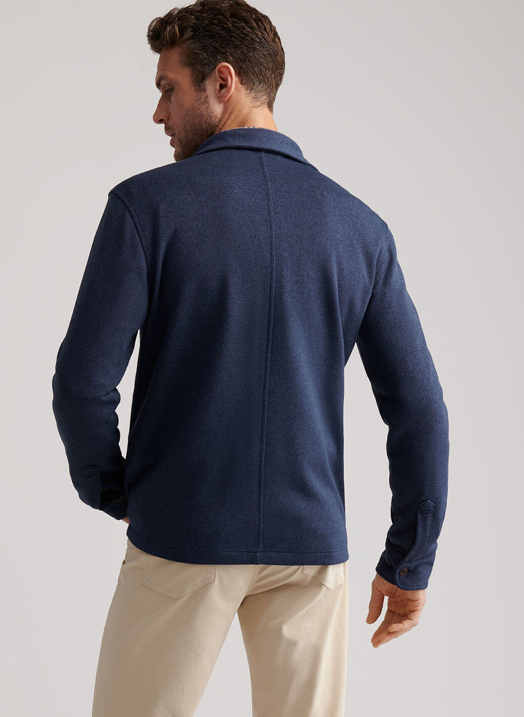 Peter Millar Crown Sweater Fleece Shirt Jacket In Navy