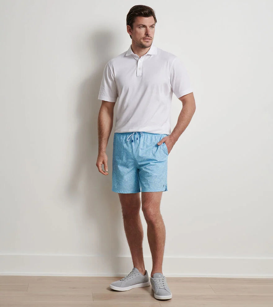 Peter Millar Tropics Swim Trunk In Cabana Blue