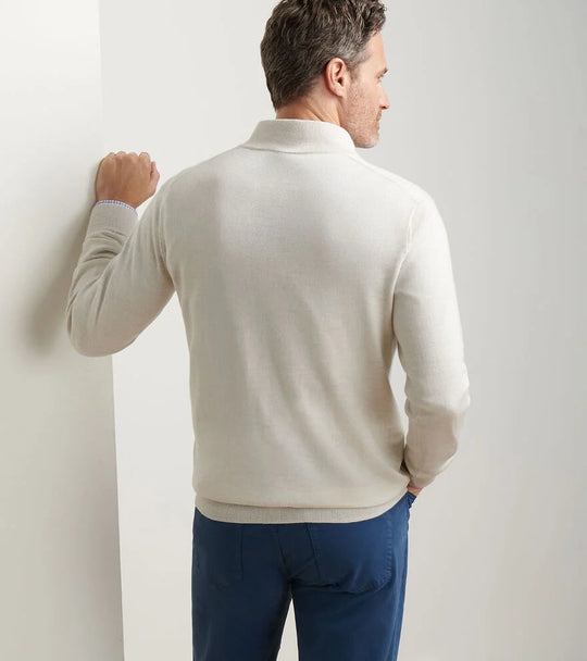 Peter Millar Autumn Crest Quarter-Zip in Ivory