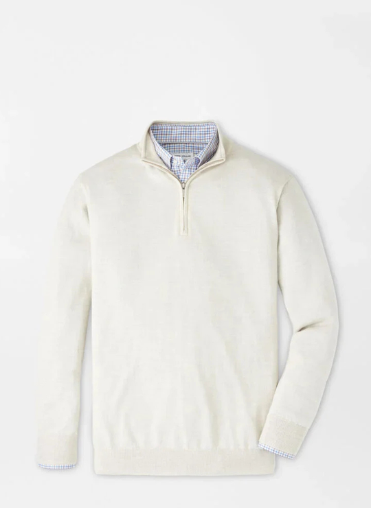 Peter Millar Autumn Crest Quarter-Zip in Ivory