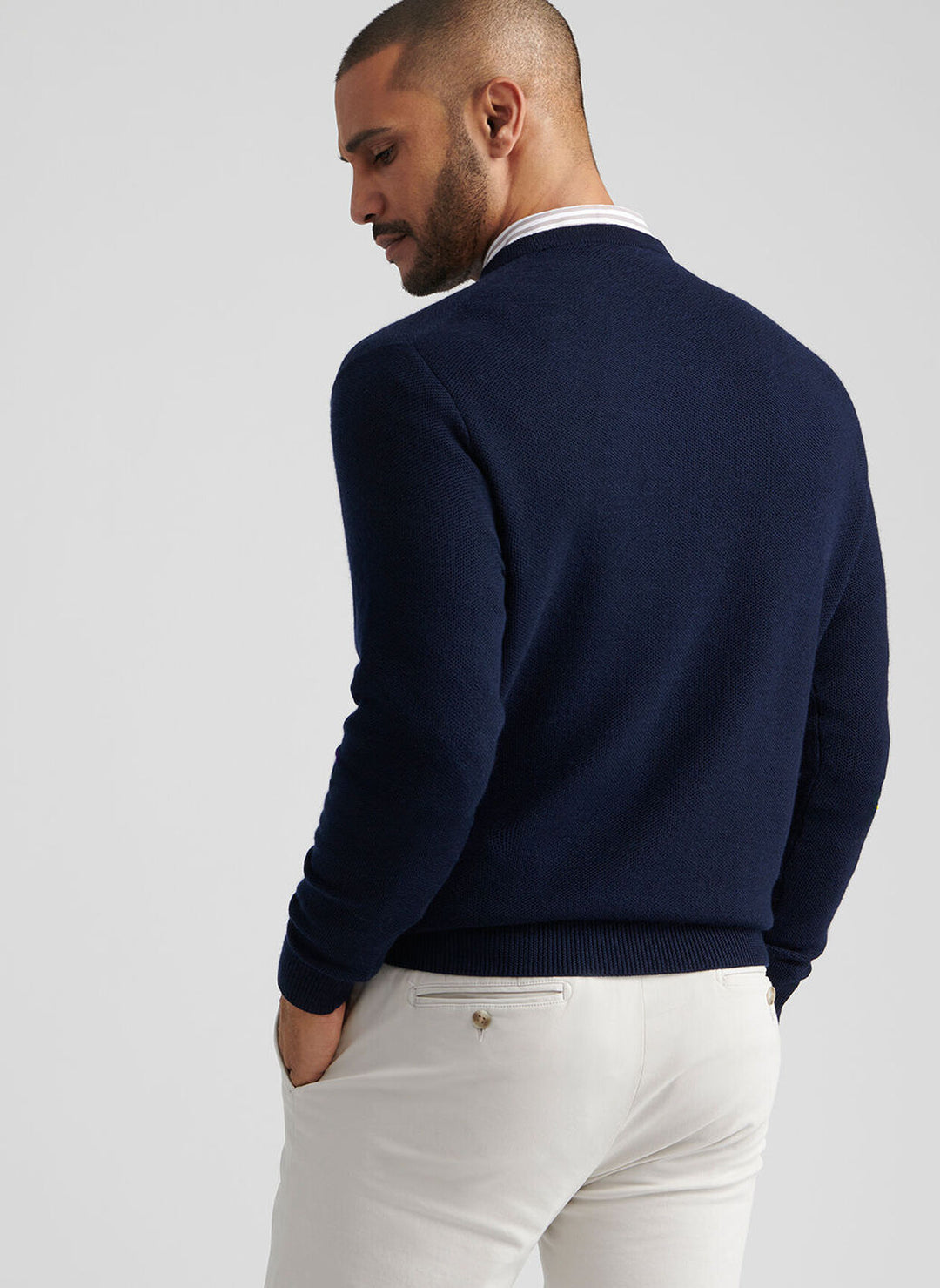 Peter Millar Autumn Crest Honeycomb Crewneck Sweater In Navy