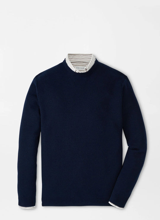 Peter Millar Autumn Crest Honeycomb Crewneck Sweater In Navy
