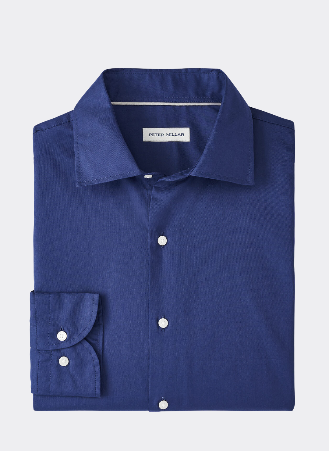 Highlands Soft Twill Cotton Sport Shirt in Navy