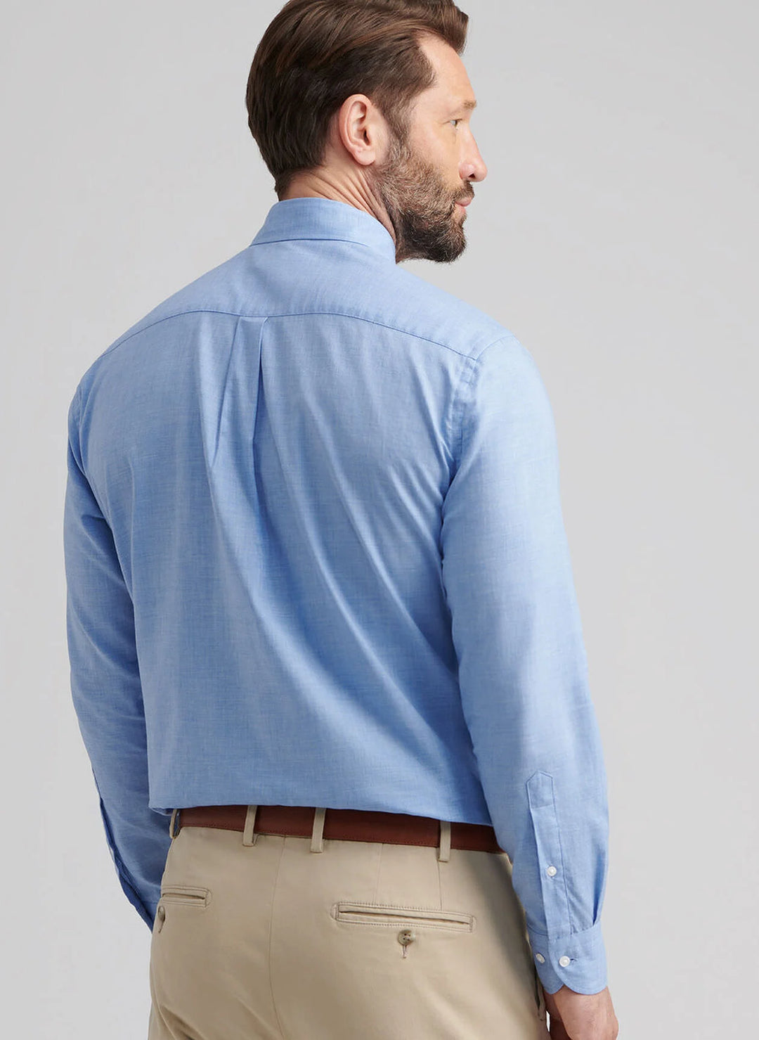 Peter Millar Highlands Soft Twill Cotton Sport Shirt In Ruddy Blue