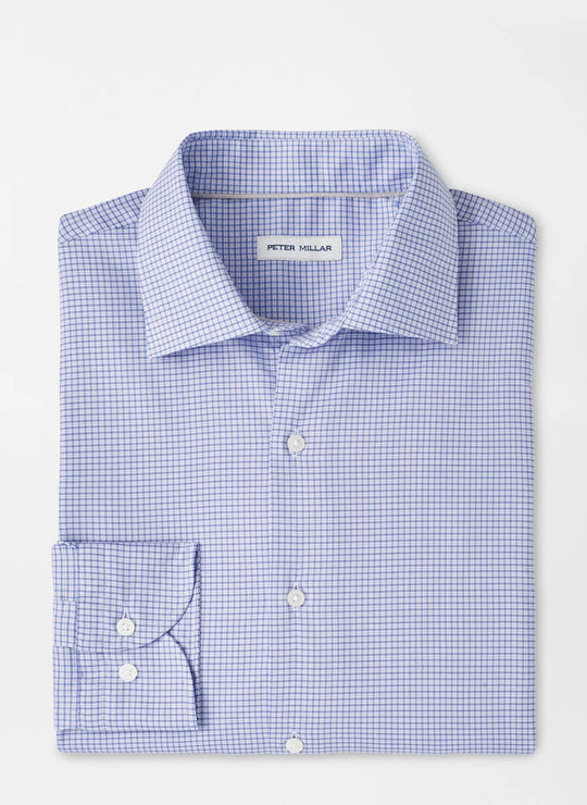 Peter Millar Jackson Crown Lite Cotton-Stretch Shirt In Deep Violet