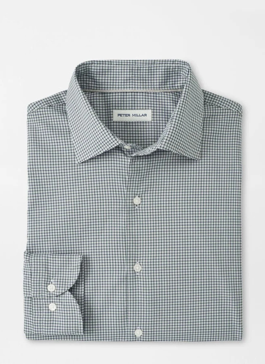 Jackson Crown Lite Cotton-Stretch Sport Shirt in Deep Verdant