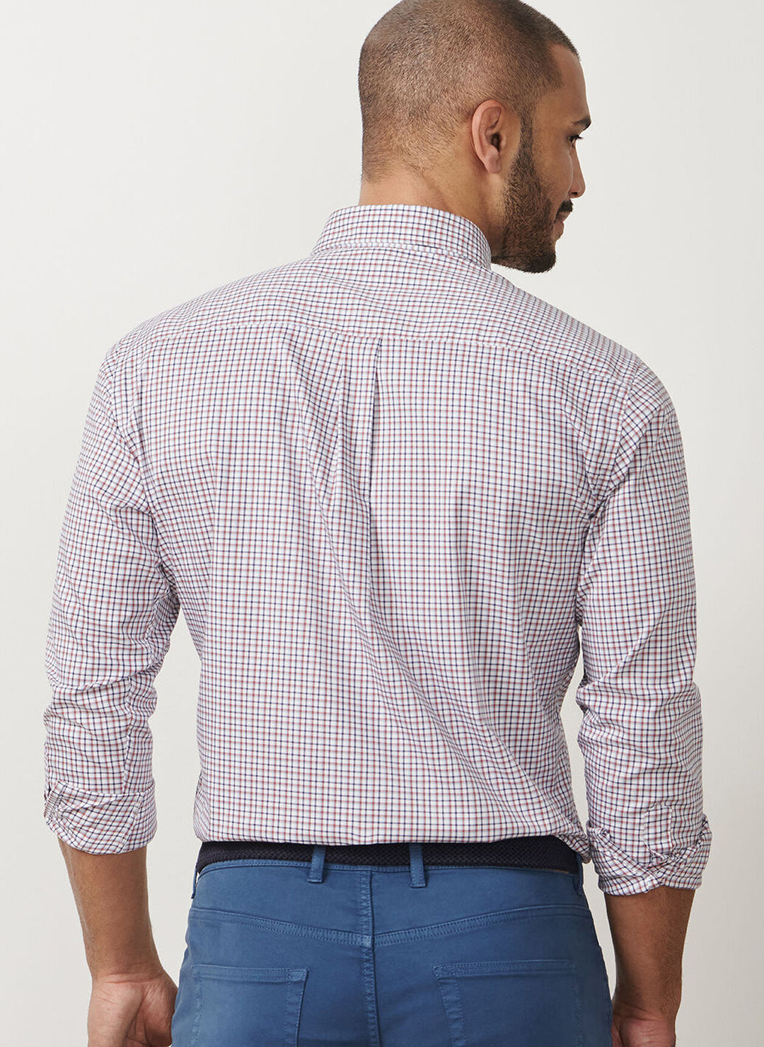 Peter Millar Julian Crown Lite Cotton-Stretch Shirt In Navy