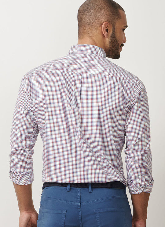 Peter Millar Julian Crown Lite Cotton-Stretch Shirt In Navy