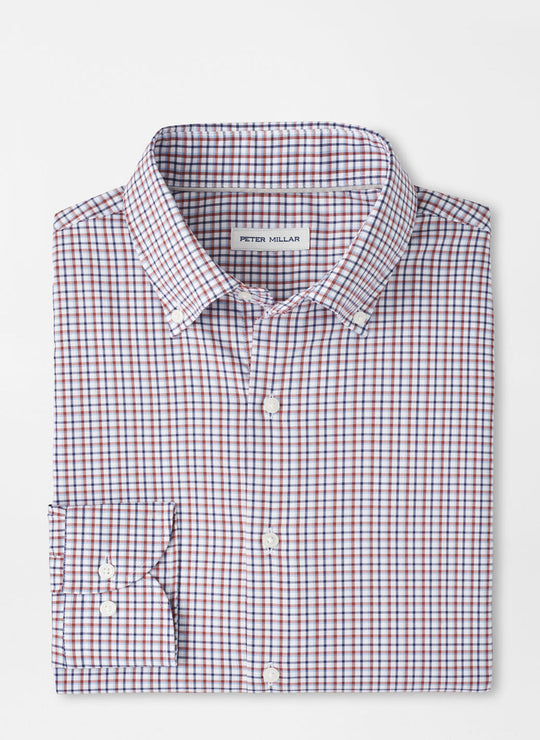 Peter Millar Julian Crown Lite Cotton-Stretch Shirt In Navy